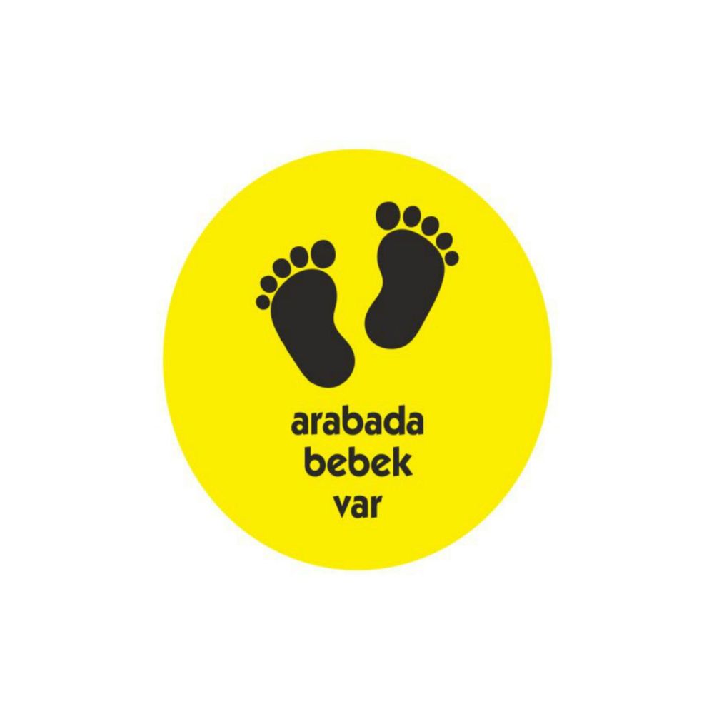 Sticker Fabrikasi Arabada Bebek Var 9x9 Cm Duvar Sticker Fiyatlari