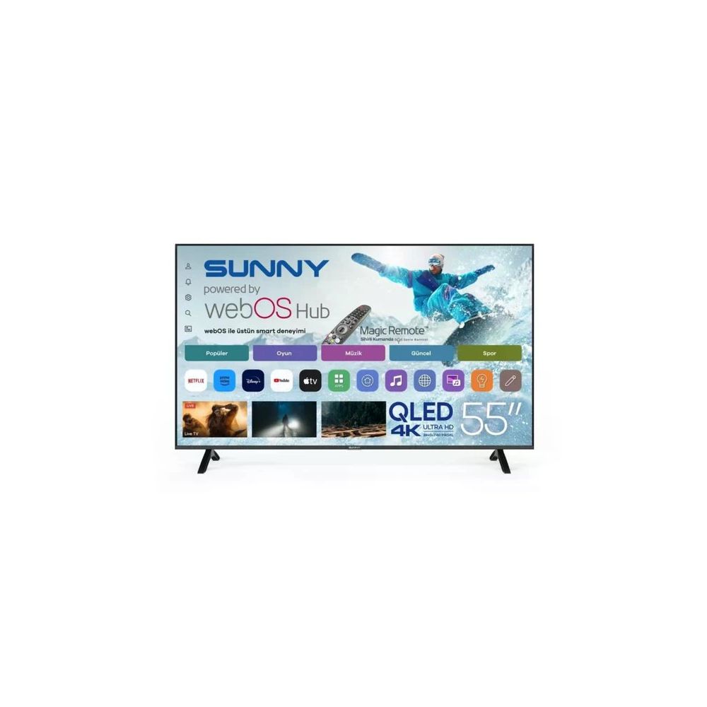 Sunny SN55QUPRL-W02M 55 inç 139 Ekran 4K Ultra HD WebOS QLED TV