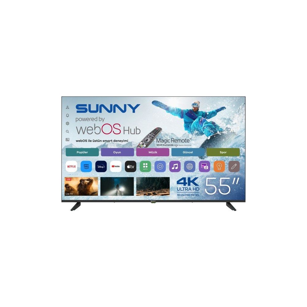 Sunny SN55UPRL-W02M 55 inç 139 Ekran 4K Ultra HD WebOS LED TV