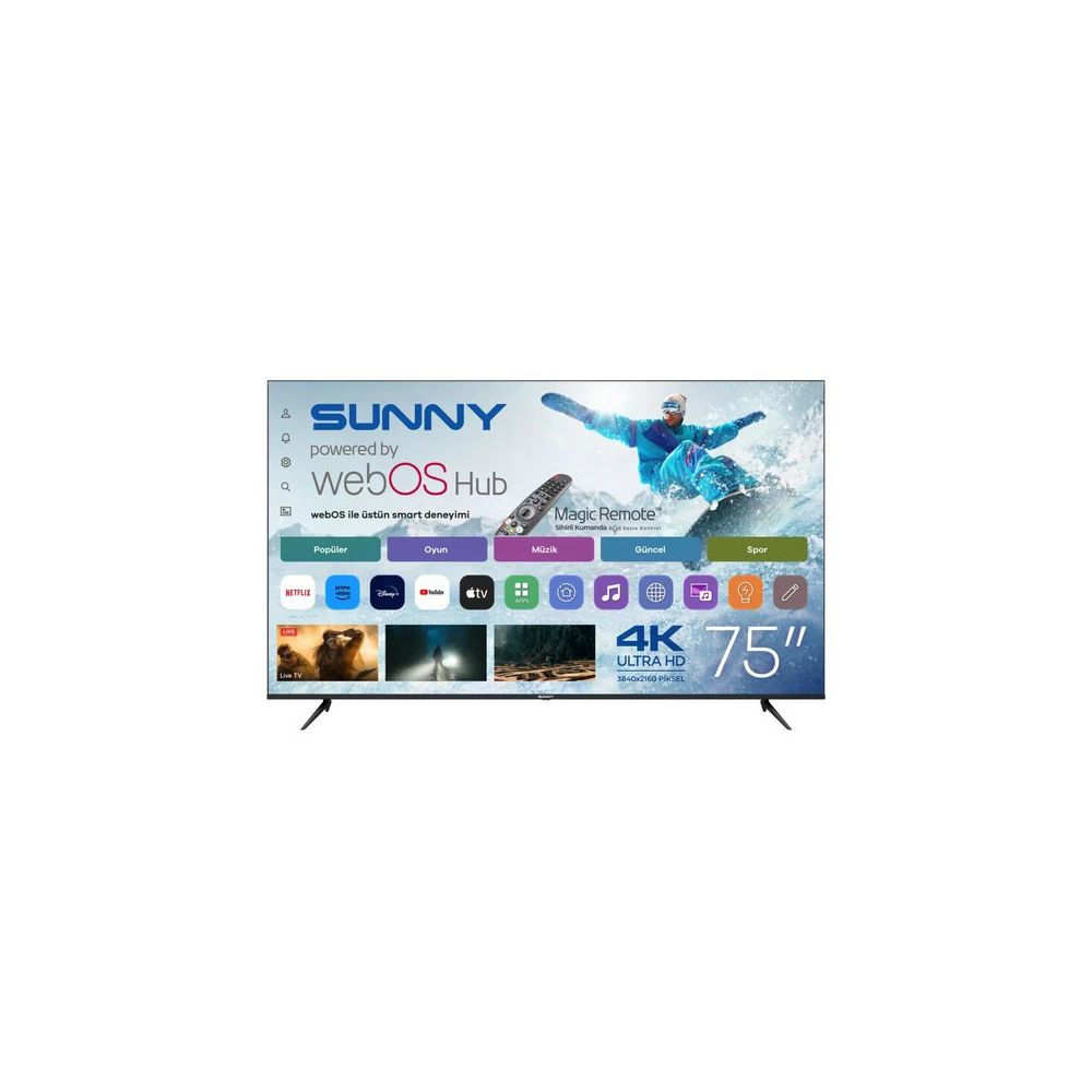 Sunny SN75LEDM-W02M 75 inç 190 Ekran 4K Ultra HD WebOS LED TV