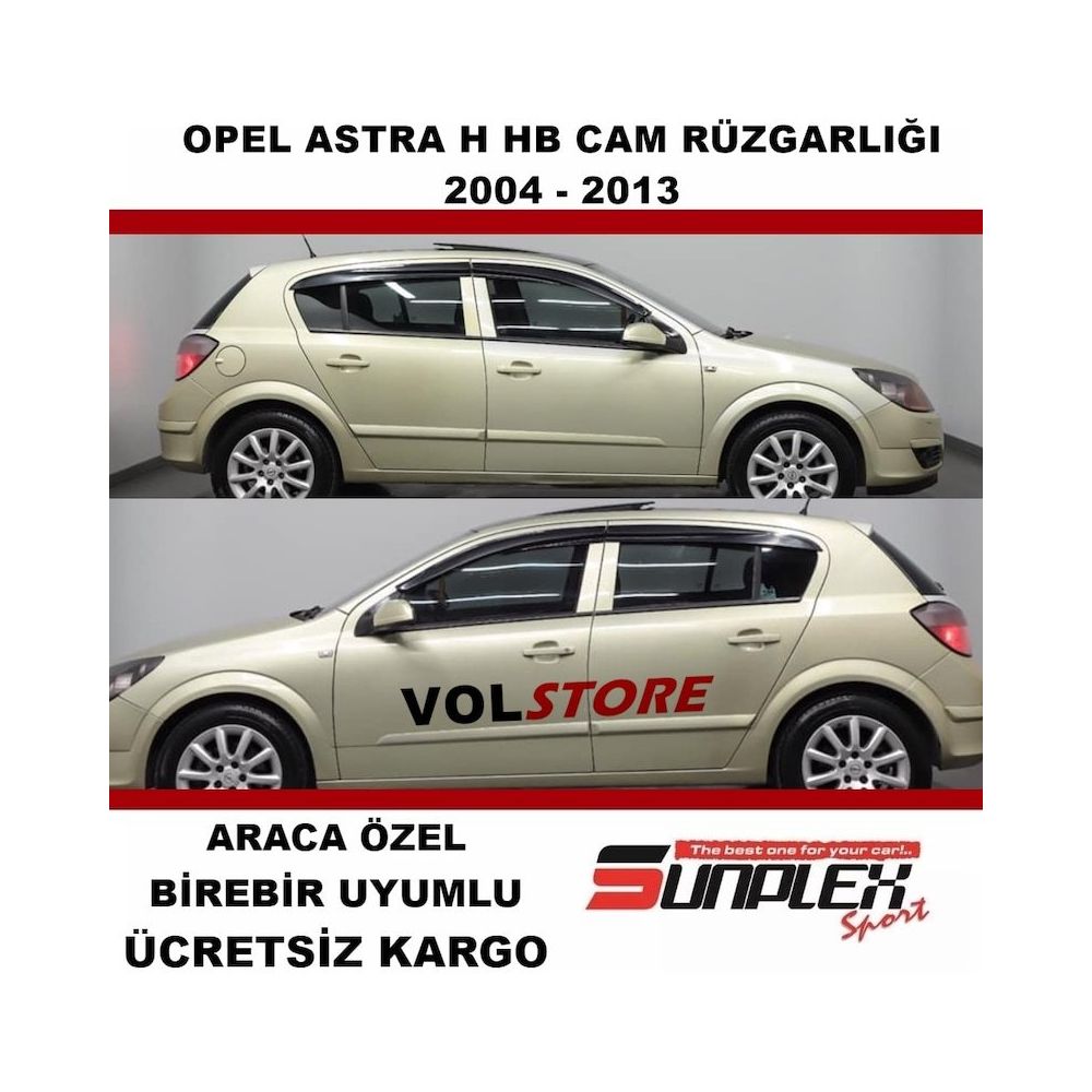 Sunplex Opel Astra H Hb 4 Parça 2004-2013 Cam Rüzgarlığı Fiyatları