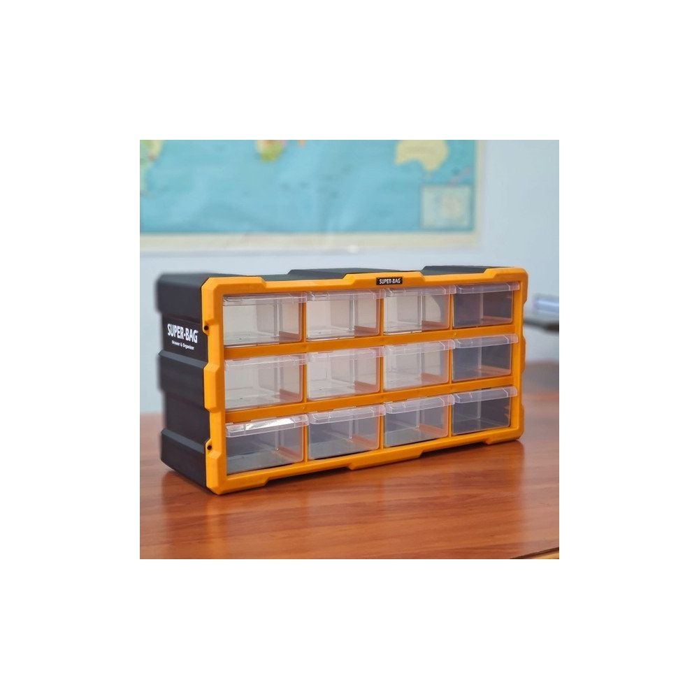Super-Bag ASR-6005 Yatay Mono Blok 12'li Çekmeceli Organizer