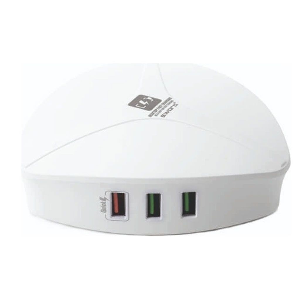 Sword 6 USB 40 W Beyaz Masa Üstü Adaptör