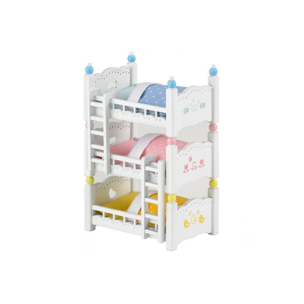 sylvanian families triple bunk bed set