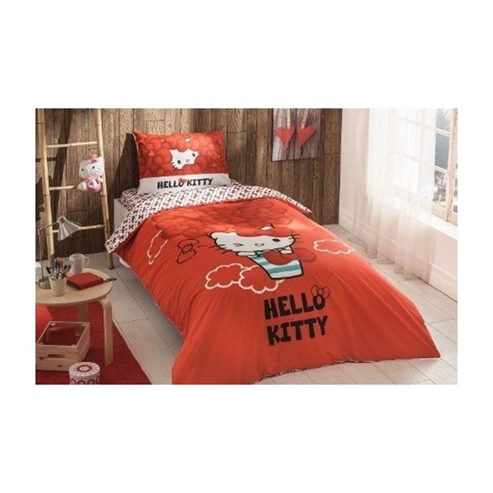 Tac Lisansli Hello Kitty Bow Tek Kisilik Nevresim Takimi Fiyatlari