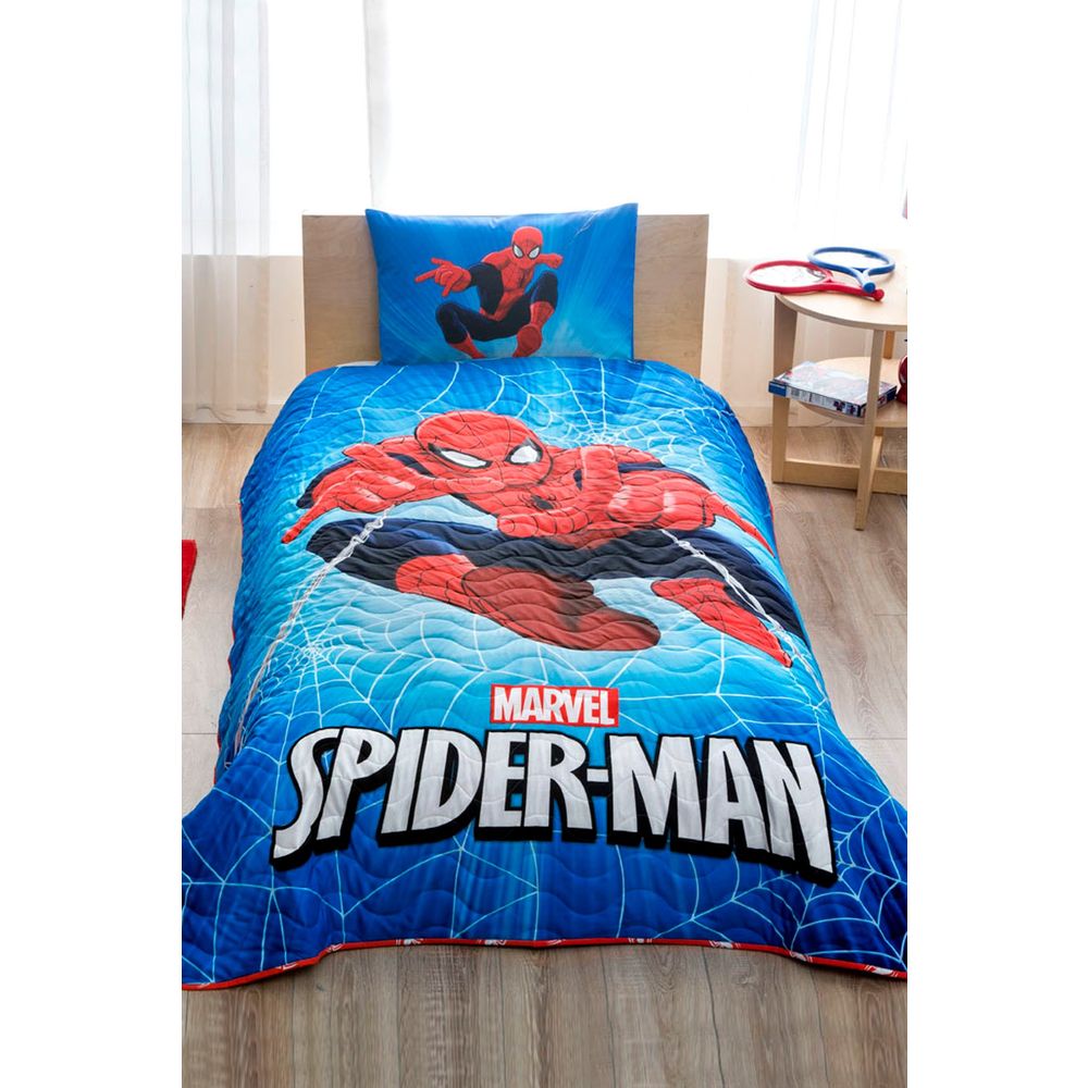 Tac Lisansli Spiderman Skyscaper Yatak Ortusu Fiyatlari