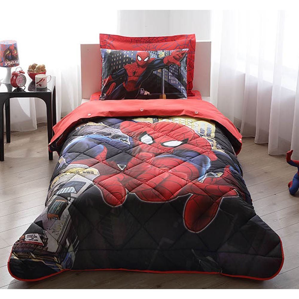 Tac 3051 Lisansli Spiderman In City Tek Kisilik Uyku Seti Fiyatlari
