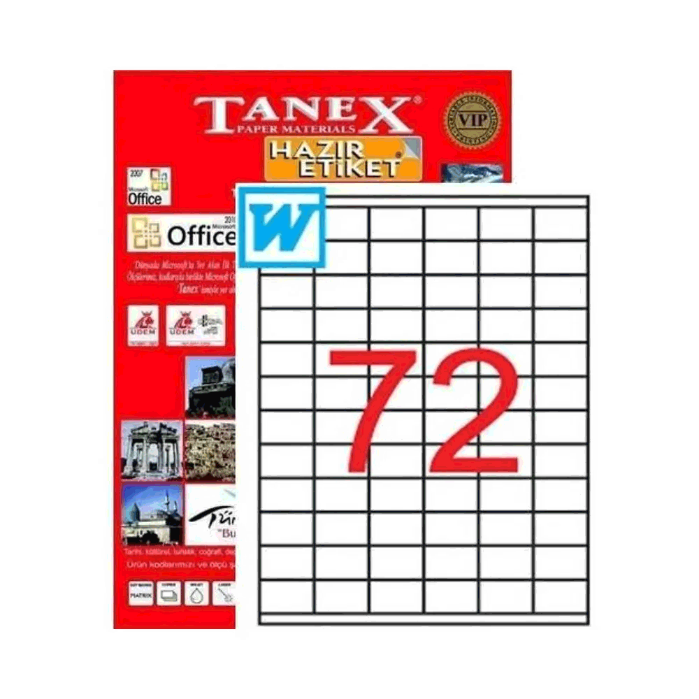 Tanex TW-2172 35 x 23 mm 100 Adet Lazer Etiket Fiyatları