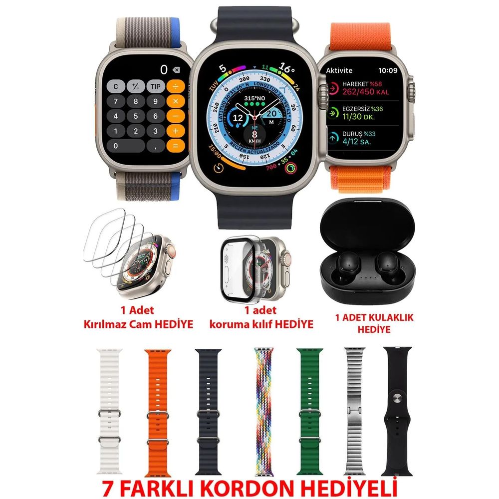 Technomen Y60 Ultra Plus 7 Kordonlu Akıllı Saat