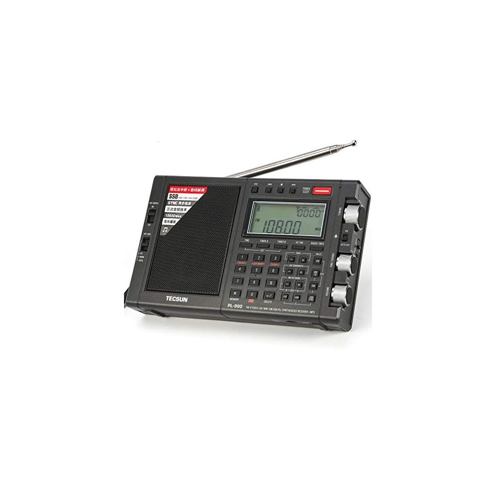 Tecsun PL-990 Taşınabilir Stereo Radyo Yüksek Performanslı Tam Bant Dijital Ayar FM AMP Radyo SW SSB MP3 Bluetooth Hoparlör