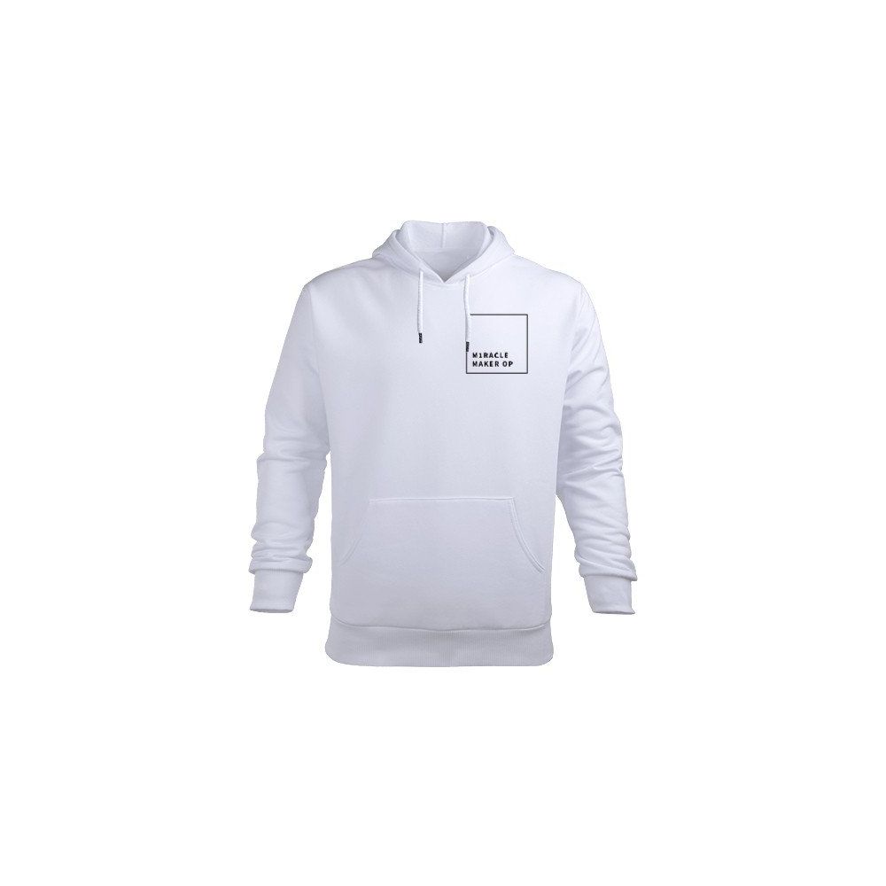 Tisho M1Racle Maker OP Beyaz Kapu onlu Hoodie Erkek Sweatshirt Fiyatlar ve Modelleri