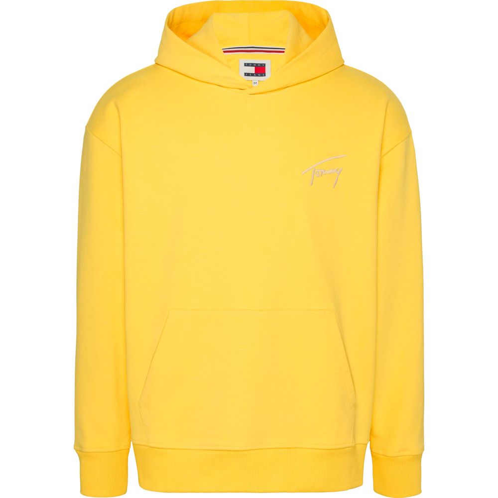 Tommy Hilfiger Tjm Rlx Signature Hoodie Ext Sarı Erkek Sweatshirt