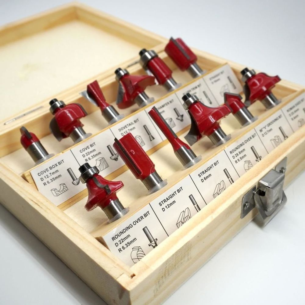 Topshop TH03038 6 mm Sap 12 Parça Ahşap Freze Uç Seti Fiyatları