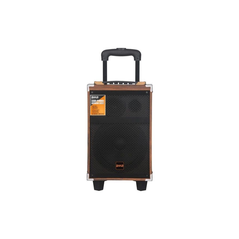 Torima B-Q12 Kahverengi Mikrofonlu Tekerlekli Bluetooth Hoparlör