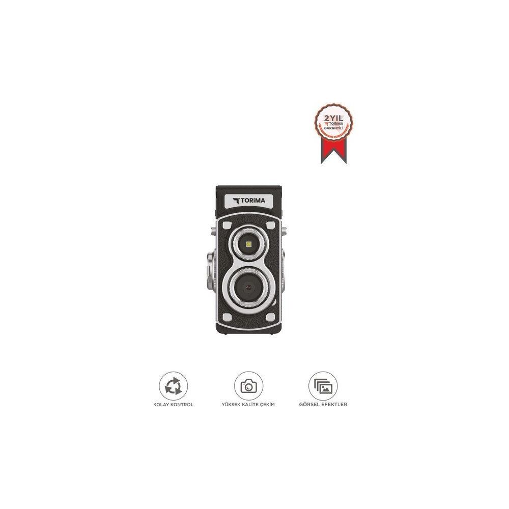 Torima CMR44 Mini Retro Kahverengi Dijital Fotoğraf Makinesi