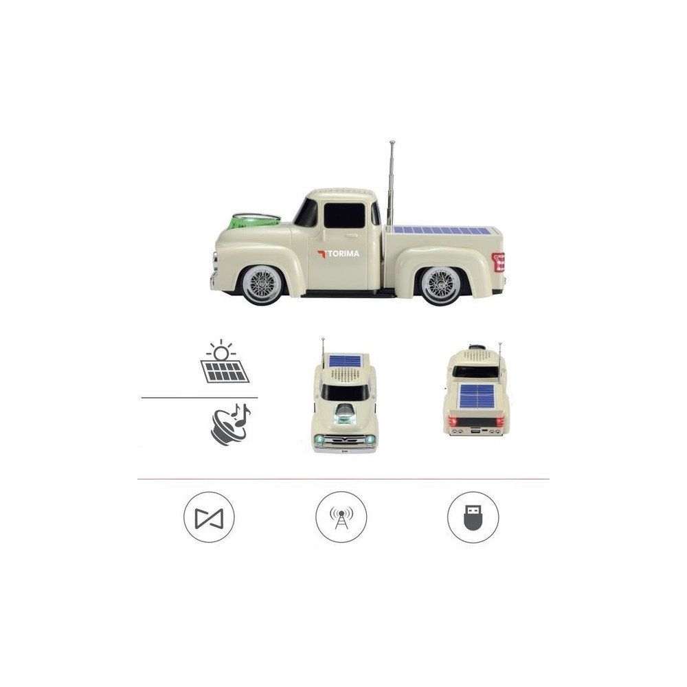 Torima D44 Bej Güneş Enerjili Bluetooth Hoparlör