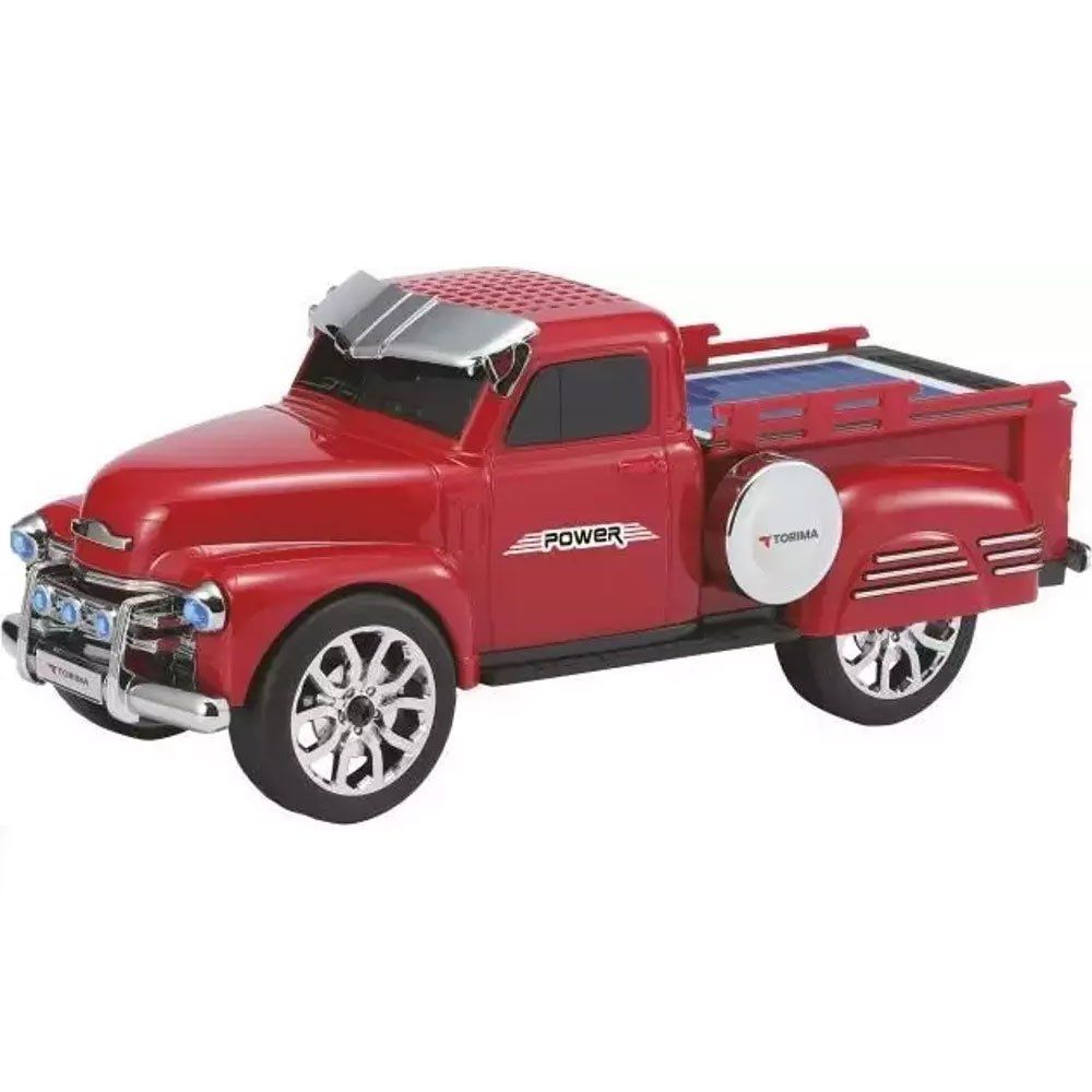 Torima D54 Kırmızı Pickup Araba Güneş Enerjili Bluetooth Hoparlör