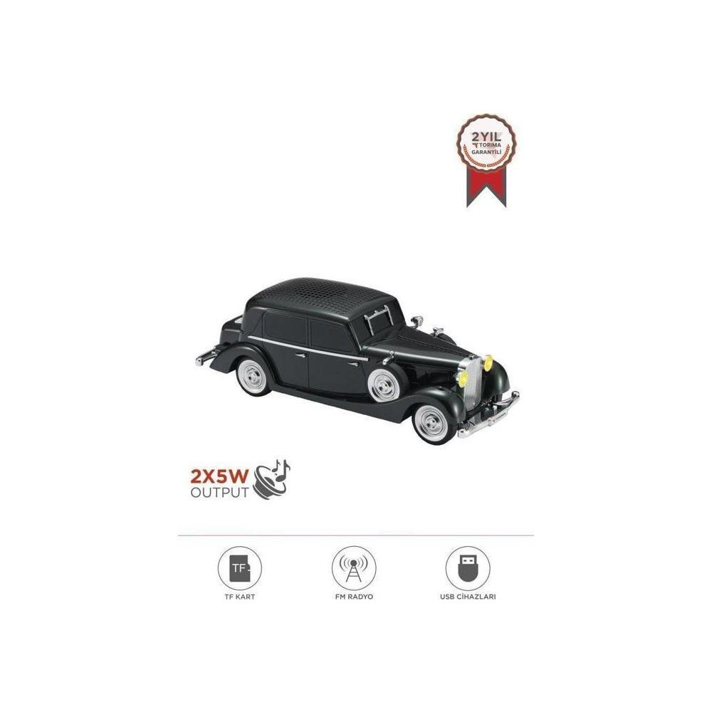Torima D55 Siyah Retro Araba Tasarımlı Bluetooth Hoparlör