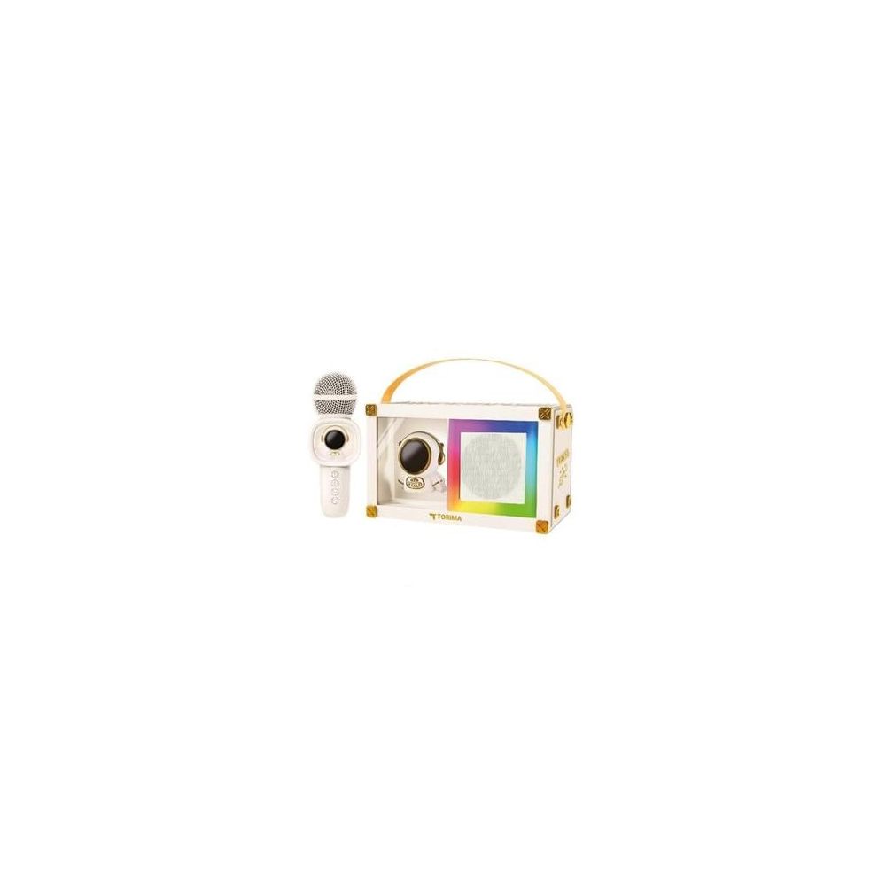 Torima KIDMIC-06 Beyaz RGB Astronot Figürlü Mikrofonlu Karaoke Bluetooth Hoparlör