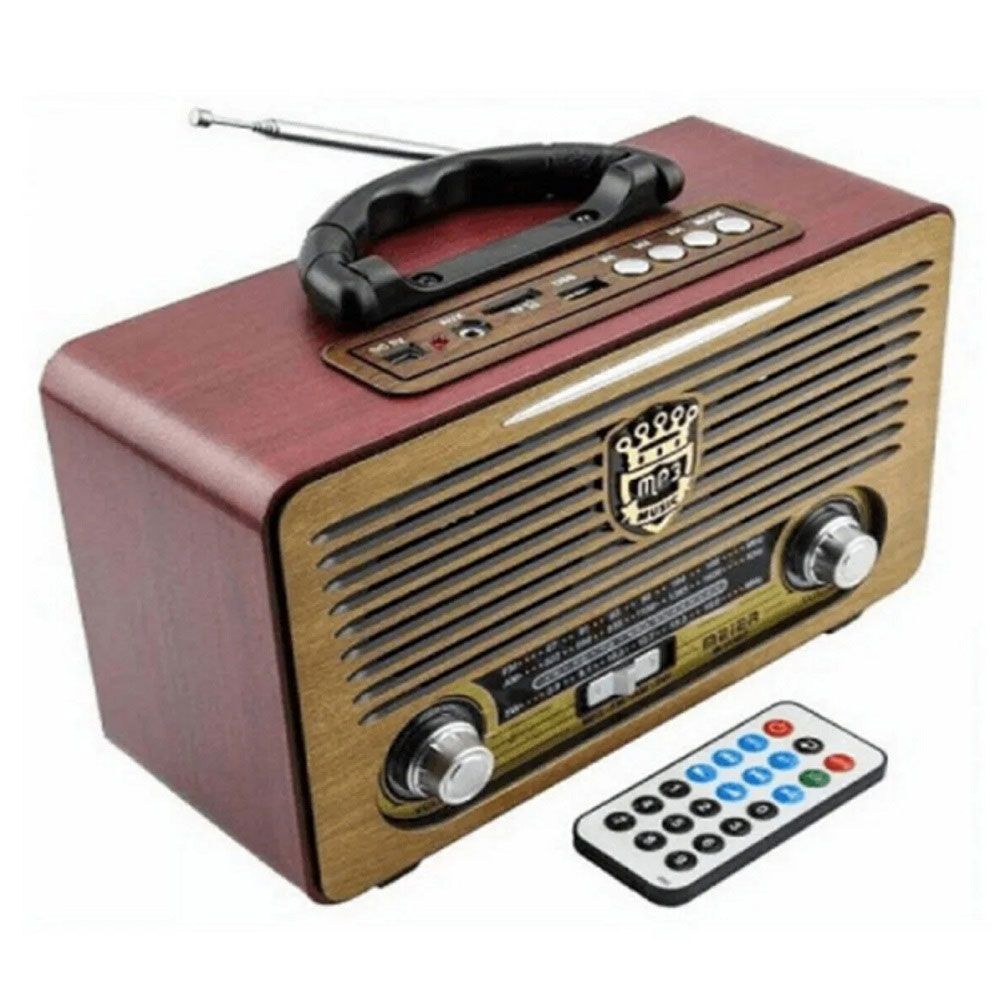 Torima M-115BT Kumandalı Nostaljik Radyolu Kahverengi Bluetooth Hoparlör