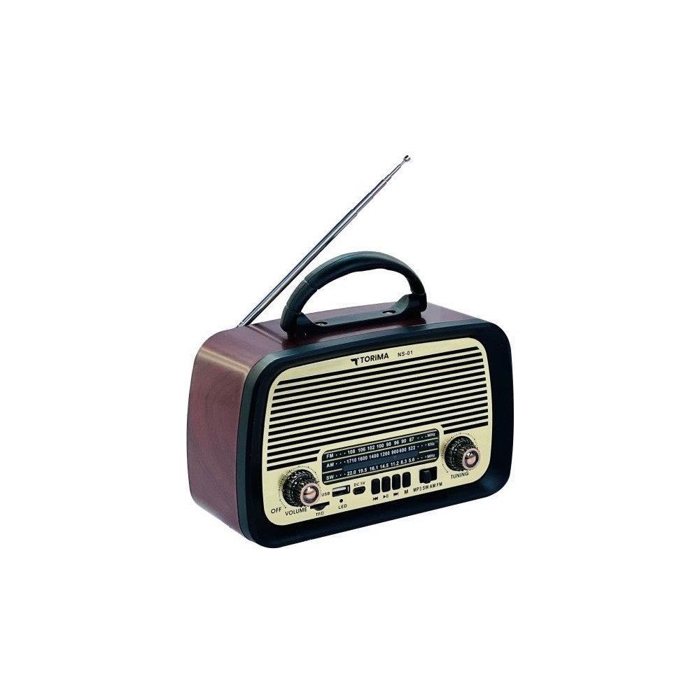 Torima NS-01 Kahverengi Nostajik Radyo Bluetooth Hoparlör