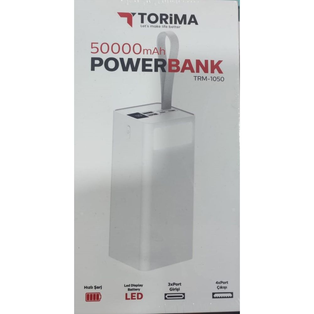 Torima TRM-1050 50000 Mah Dijital Göstergeli Fenerli Powerbank
