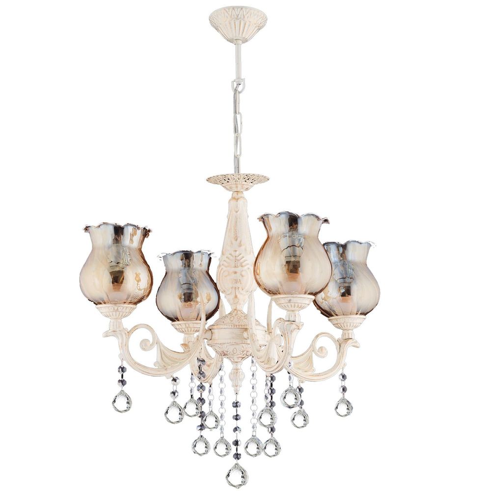 Trendylight Mercan Krem Camli Tasli Zamak 4 Lu Avize Fiyatlari