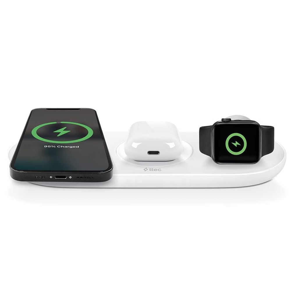 TTEC Smartcharger AIR iPHONE+Apple WATCH+AIRPODS KABLOSUZ HIZLI ŞARJ ALETİ VE PD 20W SEYAHAT ŞARJ ALETİ
