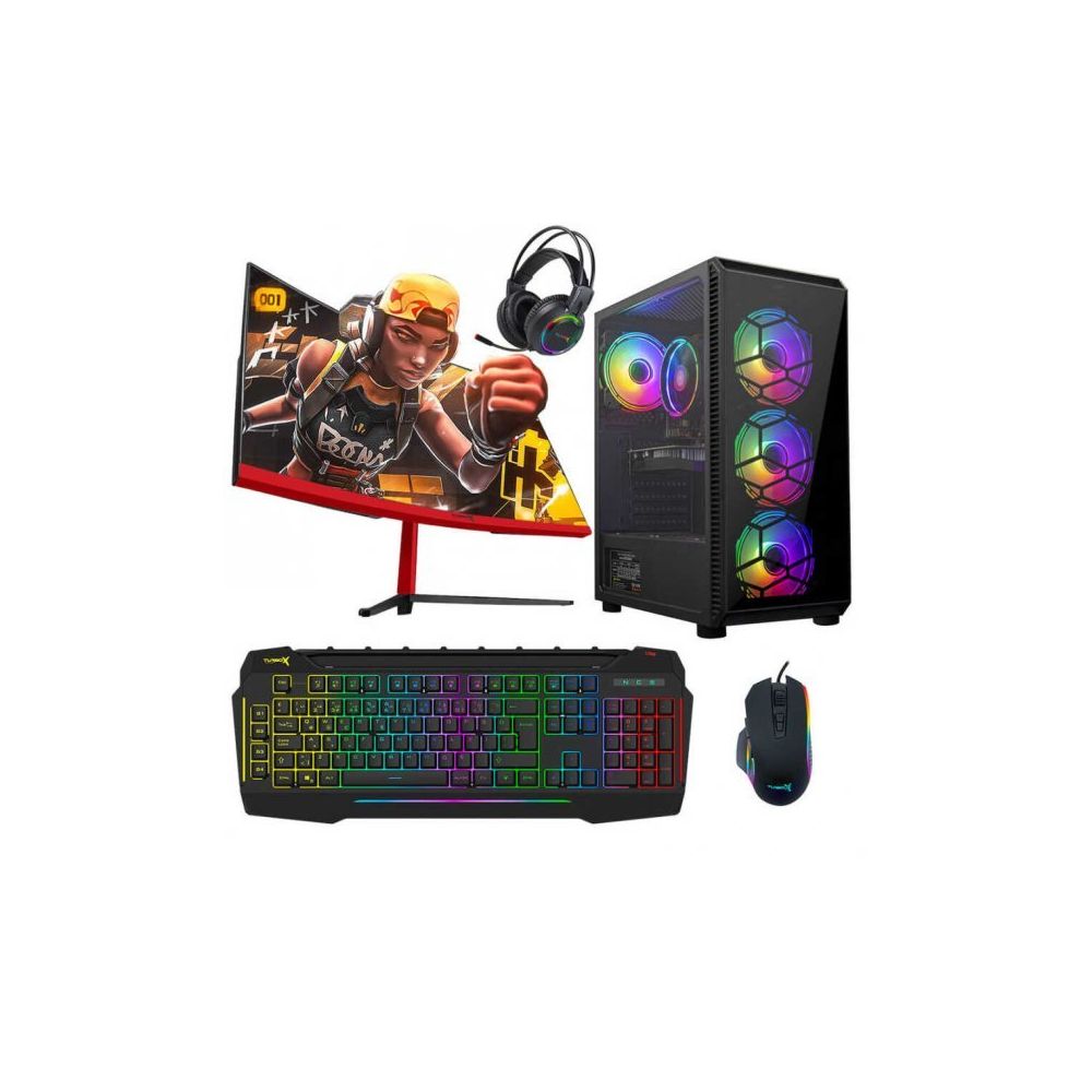 Turbox TX4594 i7-4770 16GB RAM 2TB SSD 4GB RX 550 27 inç Curved Monitör Oyun Bilgisayarı