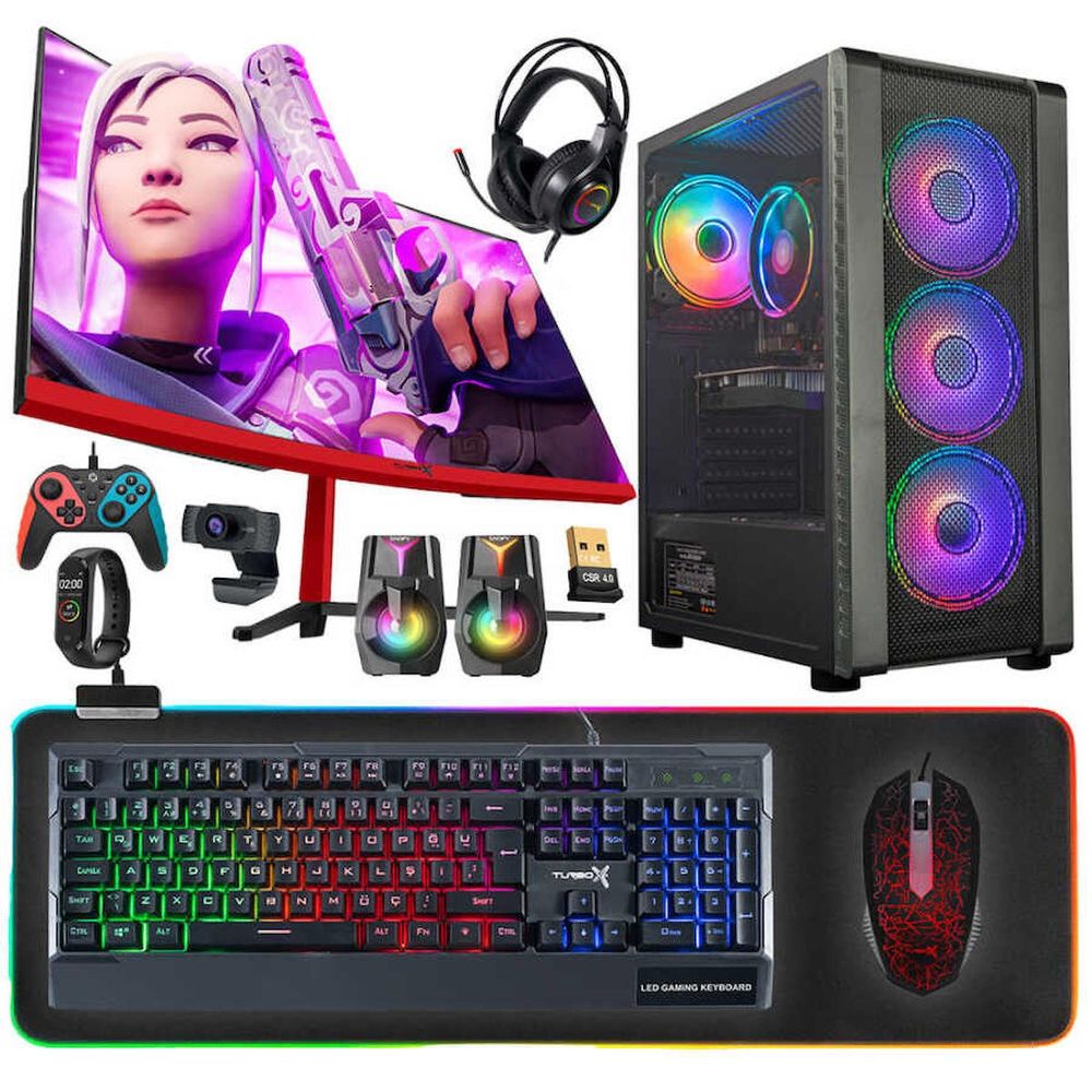Turbox TX4895 Ryzen 5 5500 16GB RAM 512GB SSD 4GB RX 560 FreeDOS 23.6 inç Oyun Bilgisayarı