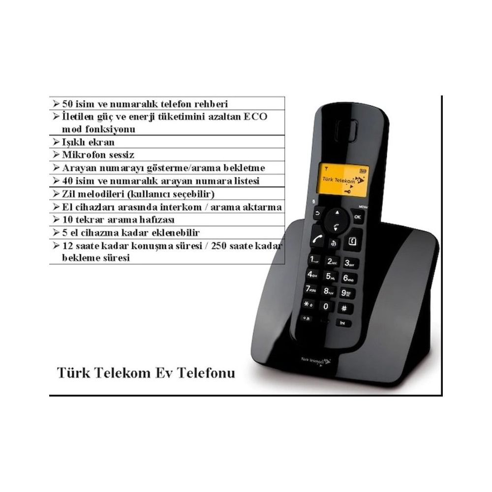 turk telekom dect kablosuz ev telefonu fiyatlari