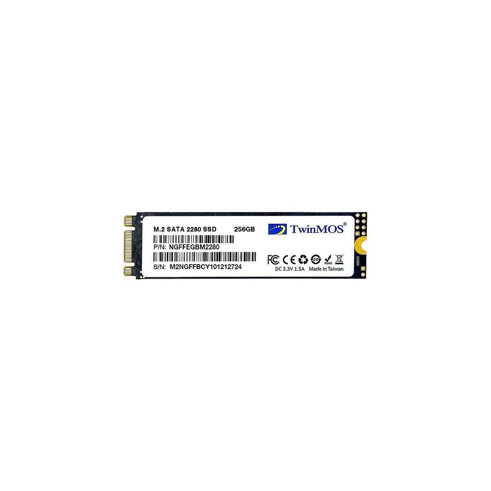 Twinmos NGFFEGBM2280 256 GB 580-550 MB/s M.2 3D NAND 22x80 Harddisk SSD