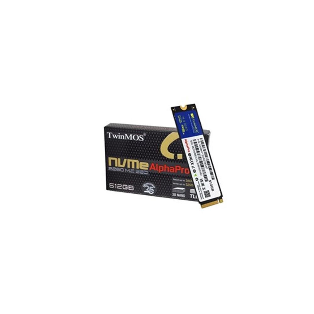 Twinmos NVME512GB2280AP 512 GB 3600-3250 MB/s M.2 PCIe Gen3 NVMe 22x80 3DNAND TLC Harddisk SSD