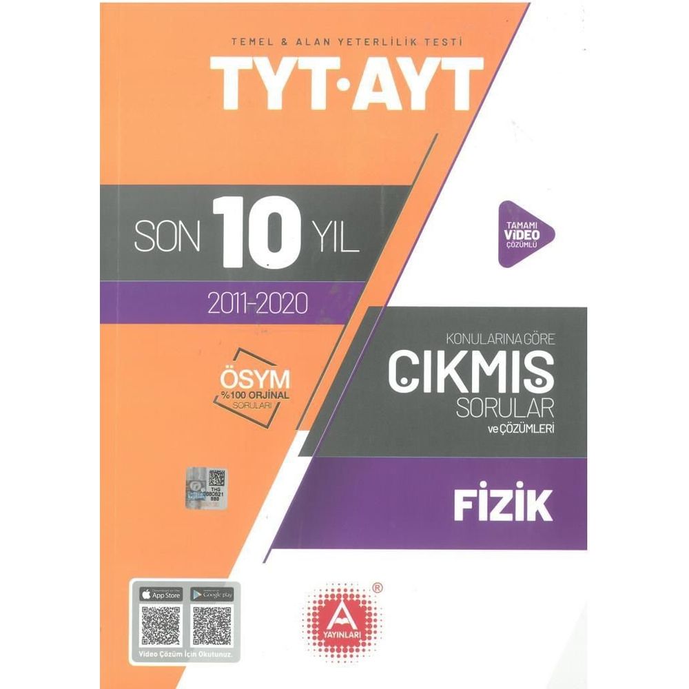 Tyt Ayt Fizik Son 10 Yil Konularina Gore Cikmis Sorular A Yayinlari Fiyatlari