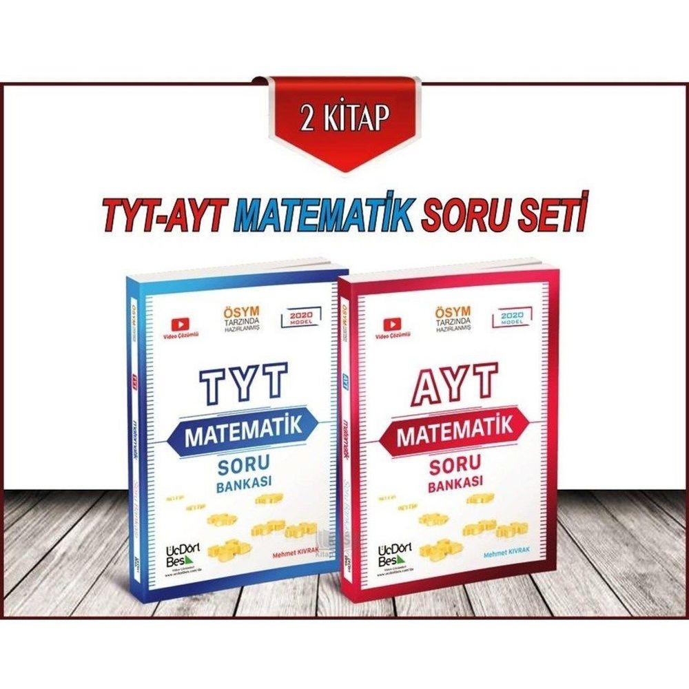 Tyt Ayt Matematik Soru Bankasi Seti 2 Kitap Uc Dort Bes Yayinlari Fiyatlari