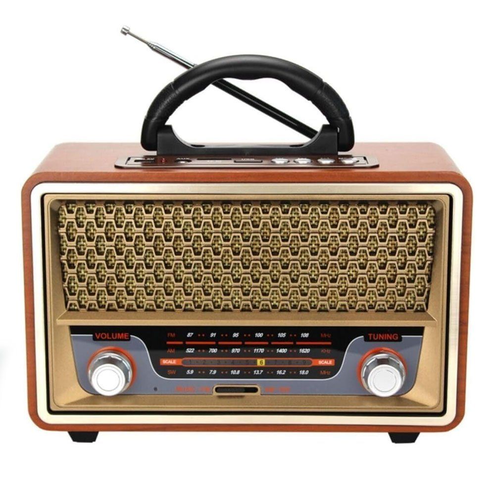 Ultratekno BT5.0 UT-157BT Nostaljik Görünümlü Ahşap Radyo Bluetooth Hoparlör