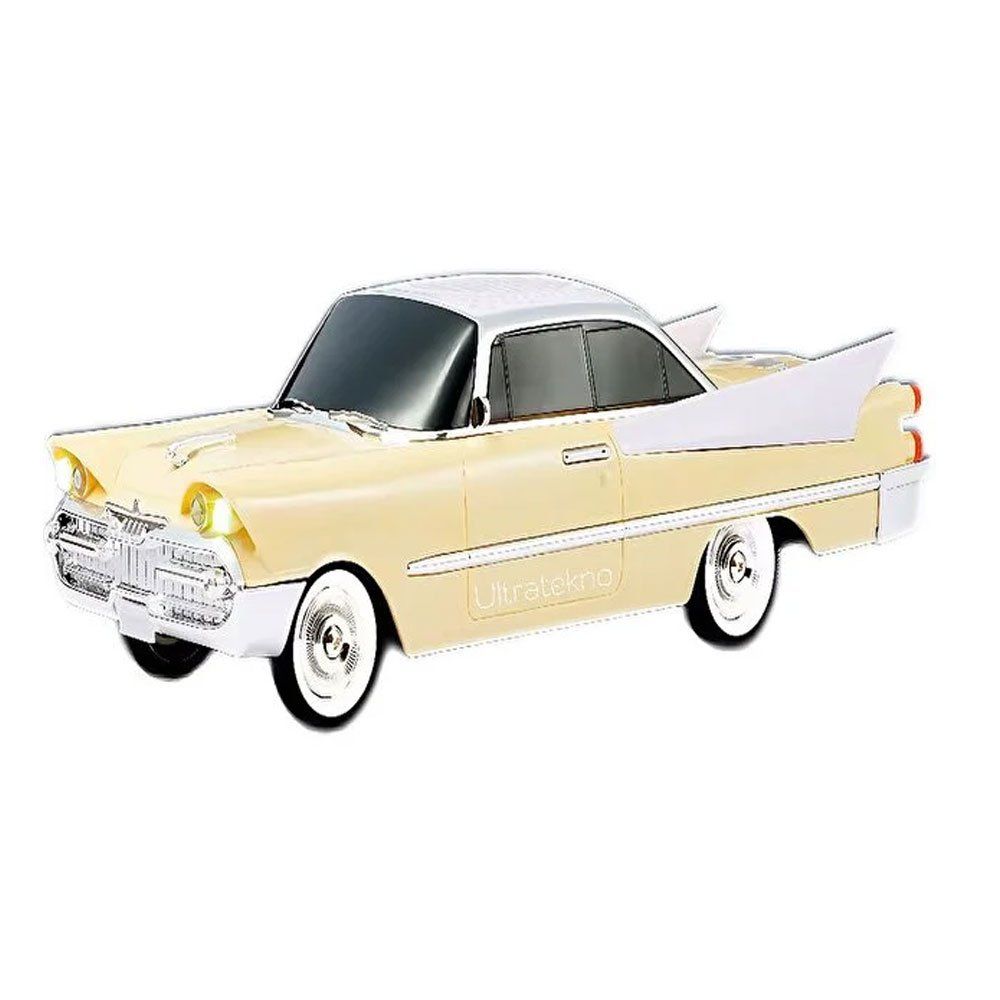 Ultratekno WS-1965BT Dodge 59 Model Retro Araba Bej Bluetooth Hoparlör