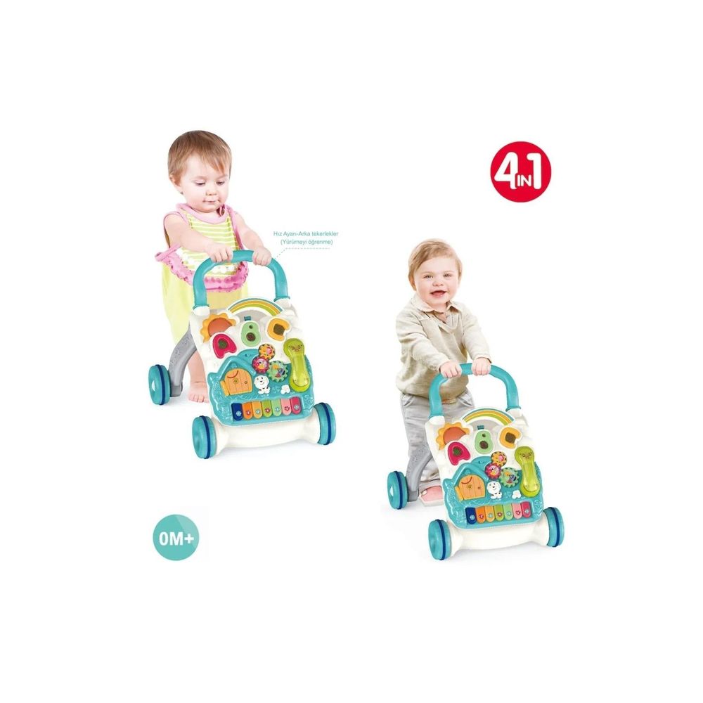 Vardem BIB-6017 Piyanolu 4 in 1 Turkuaz Bebek Yürüteci Fiyatları