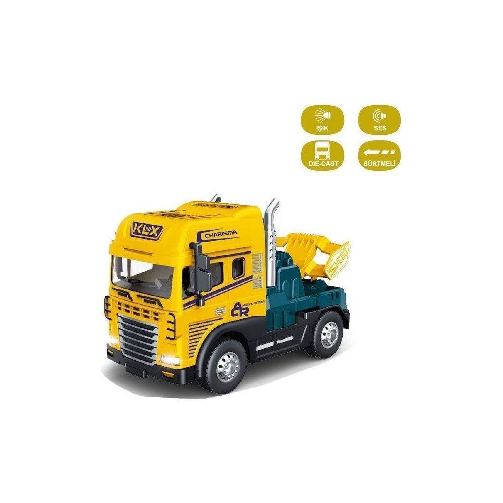 Vardem Oyuncak KLX600-345 Sürtmeli Işıklı Müzikli 1:24 Oyuncak Tır