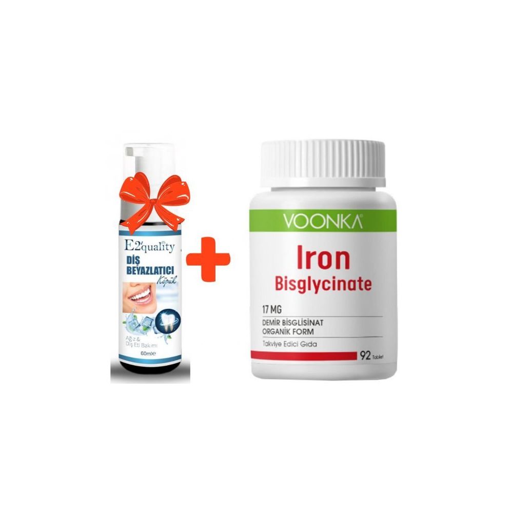 Voonka Iron Bisglycinate Demir 92 Kapsül Demir İçeren Gıda Takviyesi