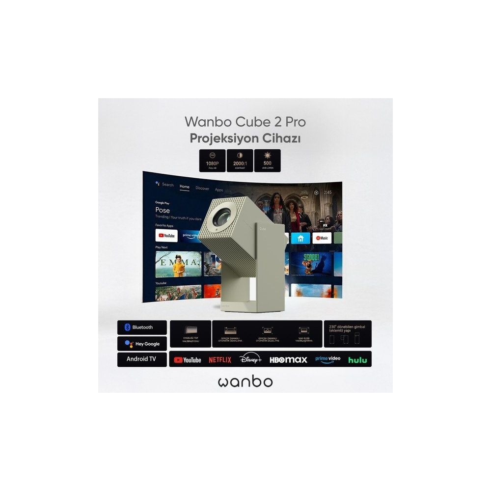 Wanbo Cube 2 Pro Yeşil Projeksiyon Cihazı Fiyatları