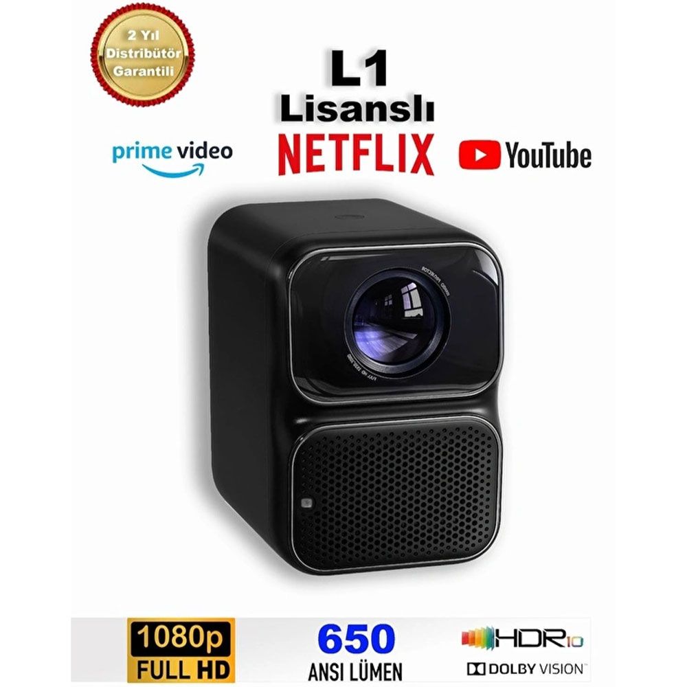 Wanbo Tt 650 Ansi Lümen L1 Lisanslı 1080p Linux Os Projeksiyon