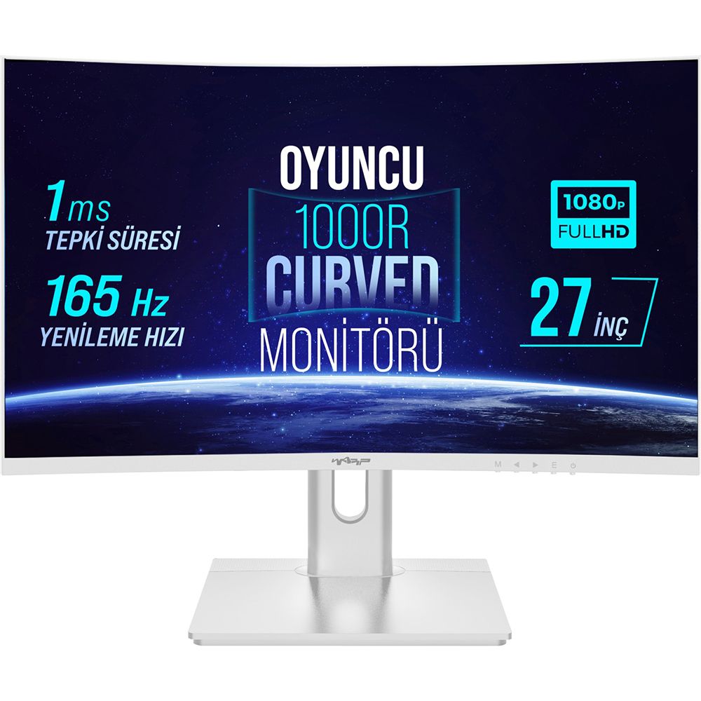 Warp WRP27-165-W 27 inç 165Hz 1ms Beyaz Curved Oyuncu Monitörü