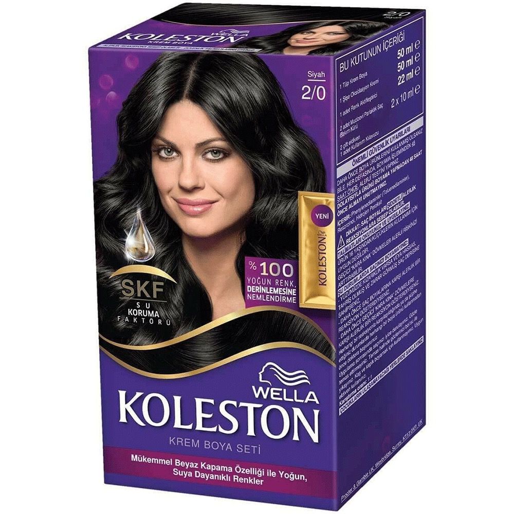 Olacak faktör kırbaç  Wella Koleston Siyah 2/0 Köpük Saç Boyası Fiyatları