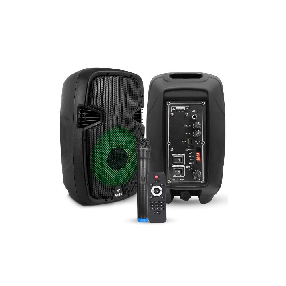 Westa WAP-8053E 20 cm 100W Anfi El Mikrofonlu Ledli Hoparlör