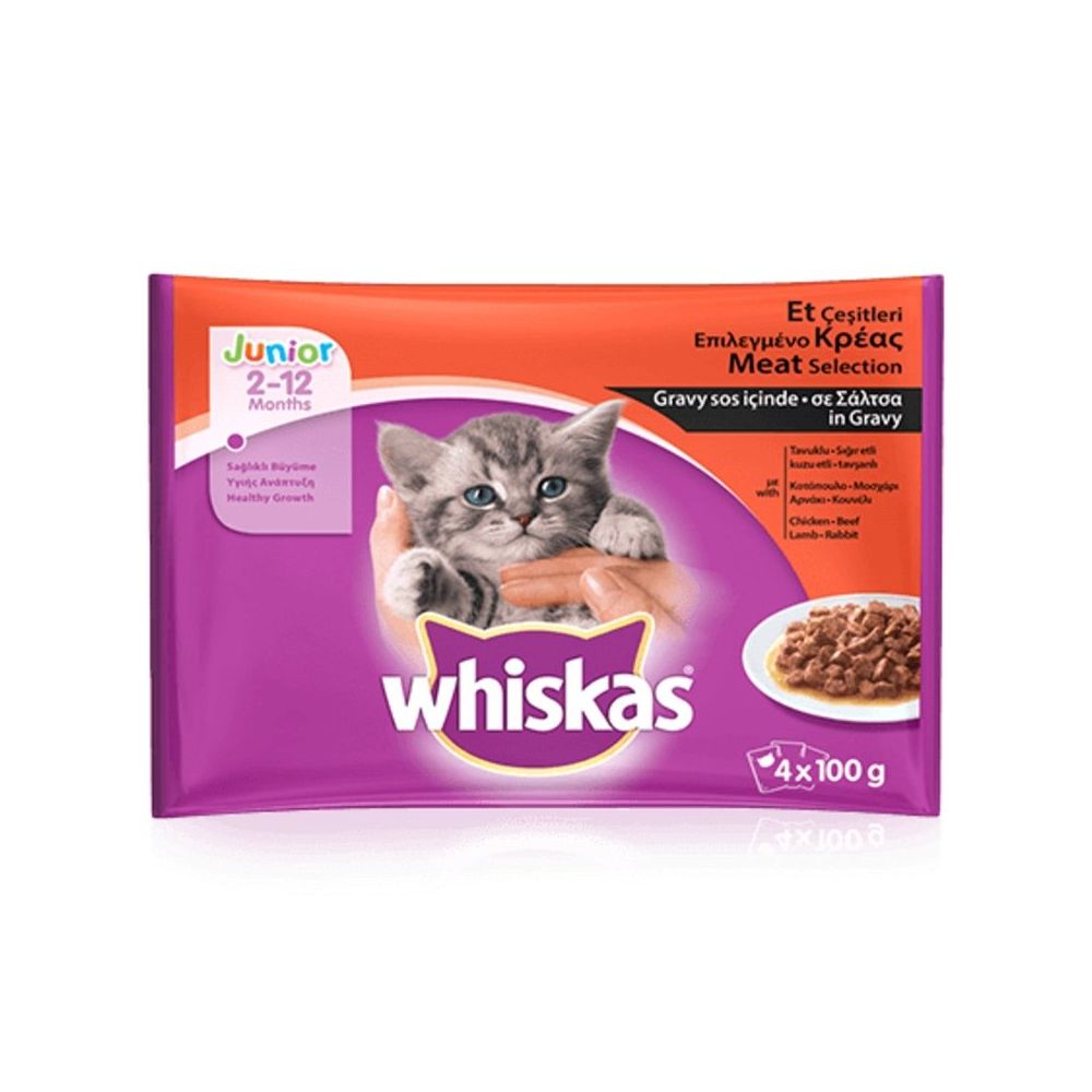 Whiskas Pouch Junior Kumes Hayvanli Ve Etli 4x100 Gr Konserve Kedi Mamasi Fiyatlari