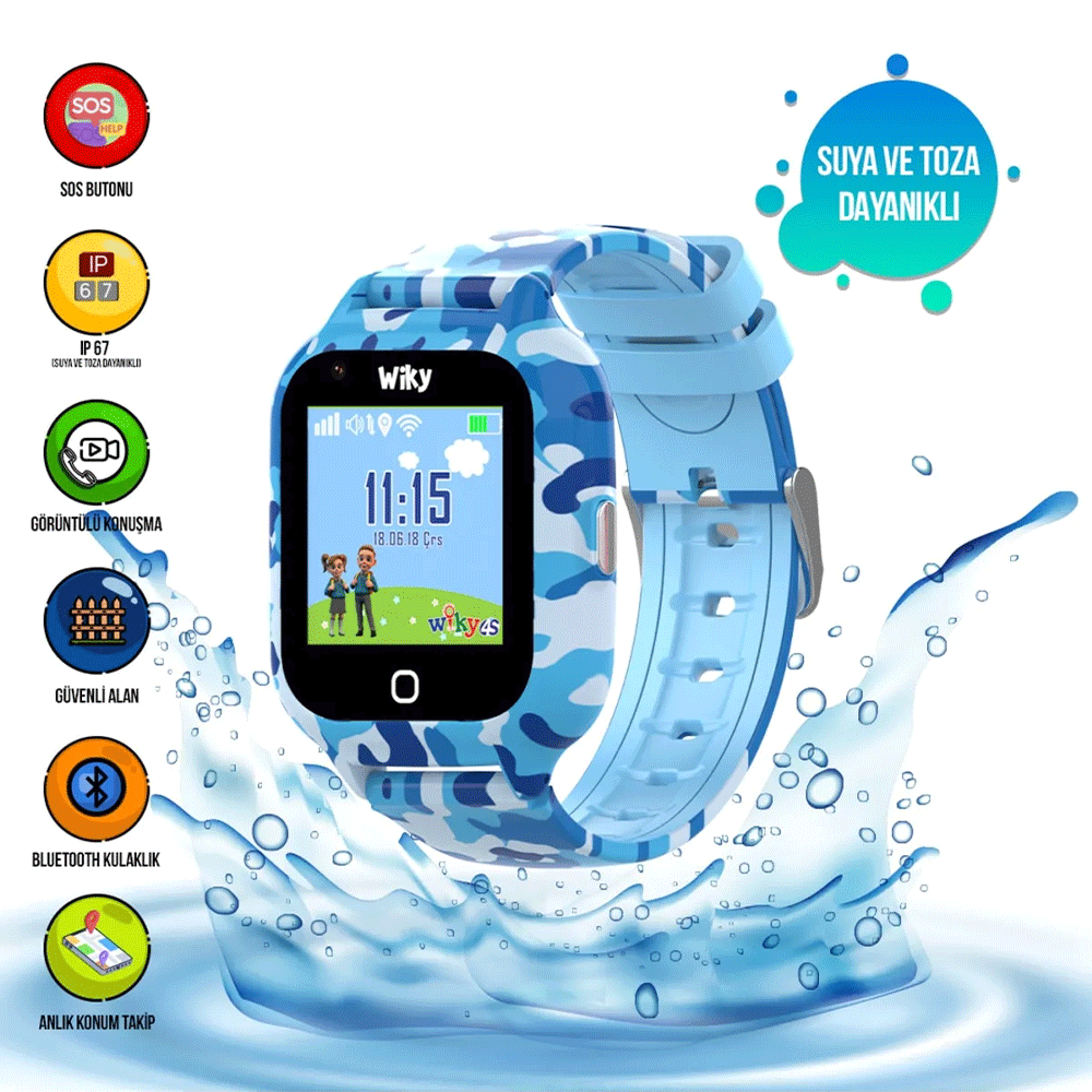 Wiky Watch 4S Kamuflaj Çocuk Akıllı Saat