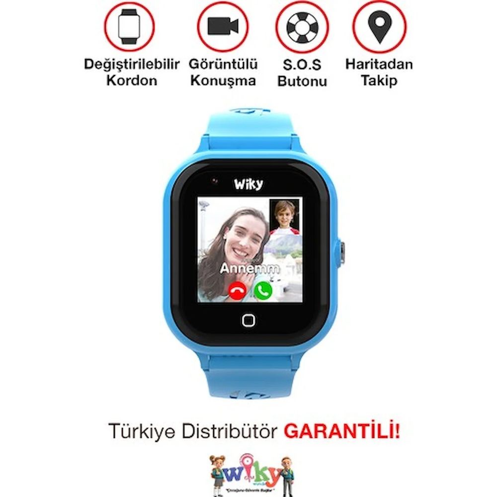 Wiky Watch 4S Mavi Çocuk Akıllı Saat Teşhir- Outlet