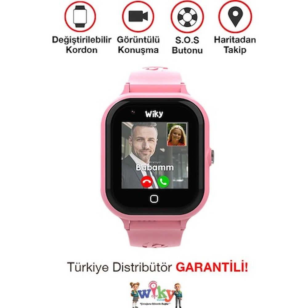 Wiky Watch 4S Pembe Akıllı Çocuk Saat Teşhir- Outlet