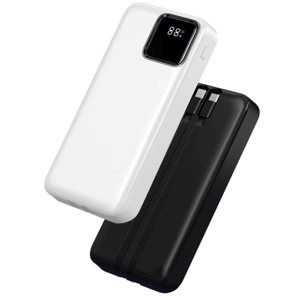 Wiwu JC-22 22.5W 20000mAh Dijital LED Ekran Şarj Göstergeli Type-C ve Lightning Kablolu Powerbank